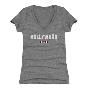 Los Angeles D Women's V-Neck T-Shirt | 500 LEVEL