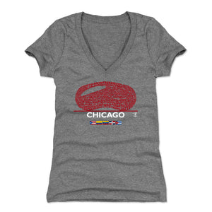 Chicago C Women's V-Neck T-Shirt | 500 LEVEL