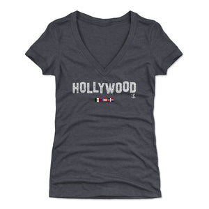 Los Angeles D Women's V-Neck T-Shirt | 500 LEVEL